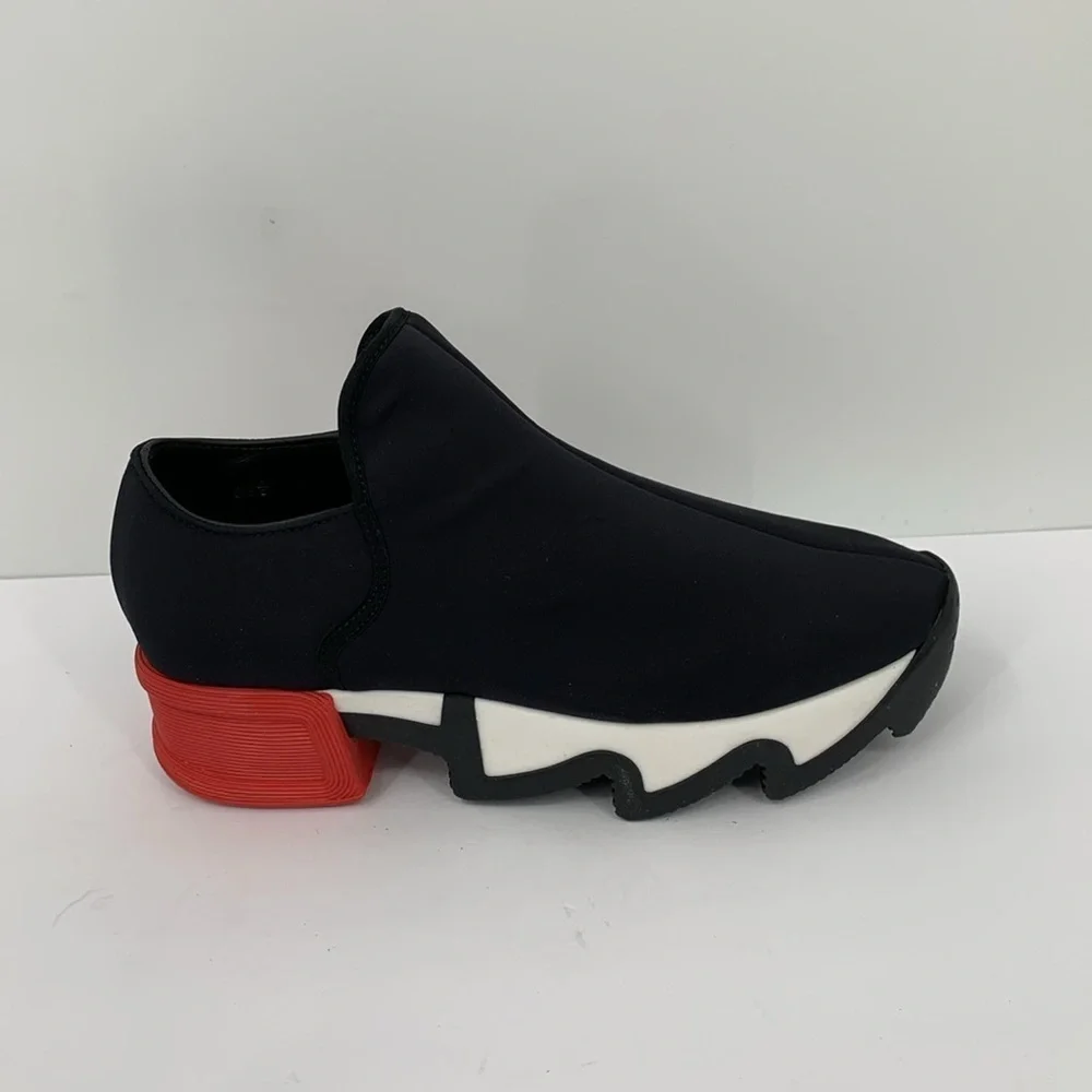 IRI NYC Wes Neoprene slip-on sneaker shoe black red heel comic new 40.5 10 10.5